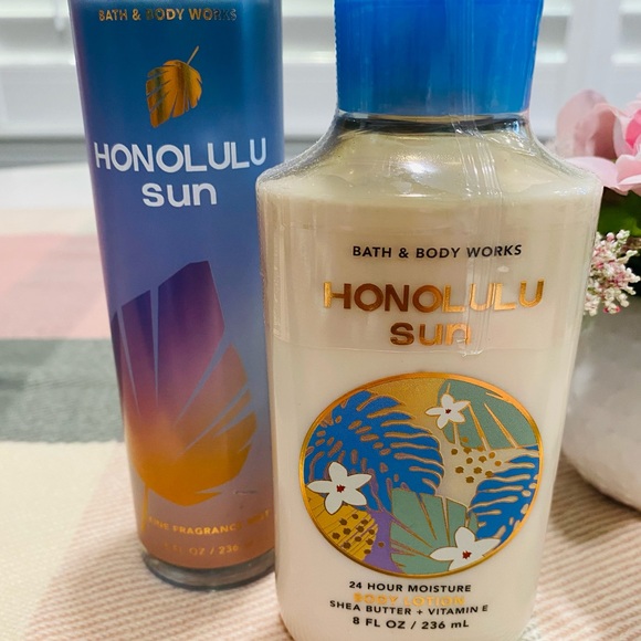 🌴 NEW Honolulu Sun Bath & Body Works Set Body Lotion & Fine Mist - Picture 2 of 5